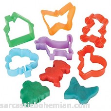 Kids Play Dough and Cutter Set 8 Pieces Multi-Colored Modeling Clays 6 Pieces Animal and Shapes Maker with Plastic Carrying Case Educational DIY Art Craft Toddler Tools Playset by Kidsco B07DCFQR23
